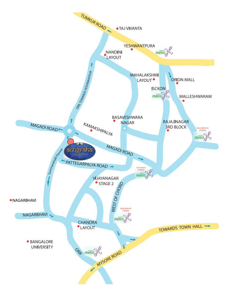 Sattva Anugraha Vijayanagar Location Map Sattva Anugraha Vijayanagar Location Map